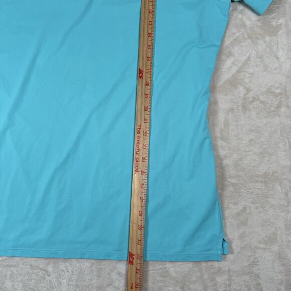 G/Fore Polo Shirt Men's Size 2XL XXL Golf Preppy Turquoise Blue Performance - Picture 7 of 8